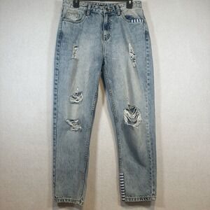 AJIO Womens Acid Wash Jeans Size 30